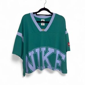 Nike Oversized Crop Top T-shirt Green & Blue Shirt